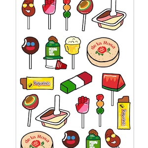 Candy stickers, Mexican candy stickers