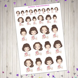 Planner  girl stickers, girl, planner stickers