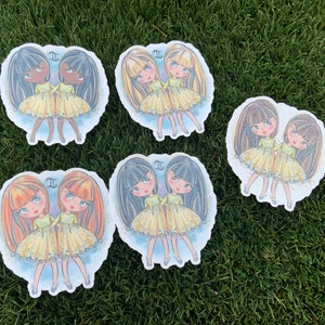 Popular stickers, Gemini Zodiac Holographic Sticker, Gemini Zodiac sticker, Waterproof Tarot Card Sticker, laptop, phone stickers