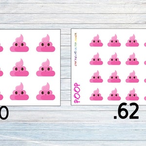 Poop stickers, poop emoji stickers, planner poop, sticker planner, emoji stickers , emoji planner, potty chart
