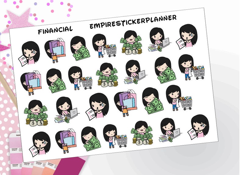 financial stickers, financial planner, financial, stickers planning financial image 1