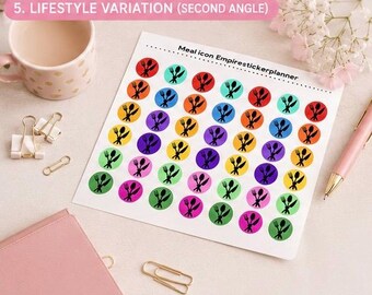 Meal Planner Stickers | Weekly Meal Planning Stickers | Grocery Planner Stickers | Kitchen Planner Decals | Food Journal Planner Stickers