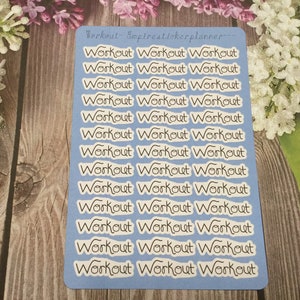 Workout stickers, workout planner, sticker, planning, sticker planning, organizer planner,