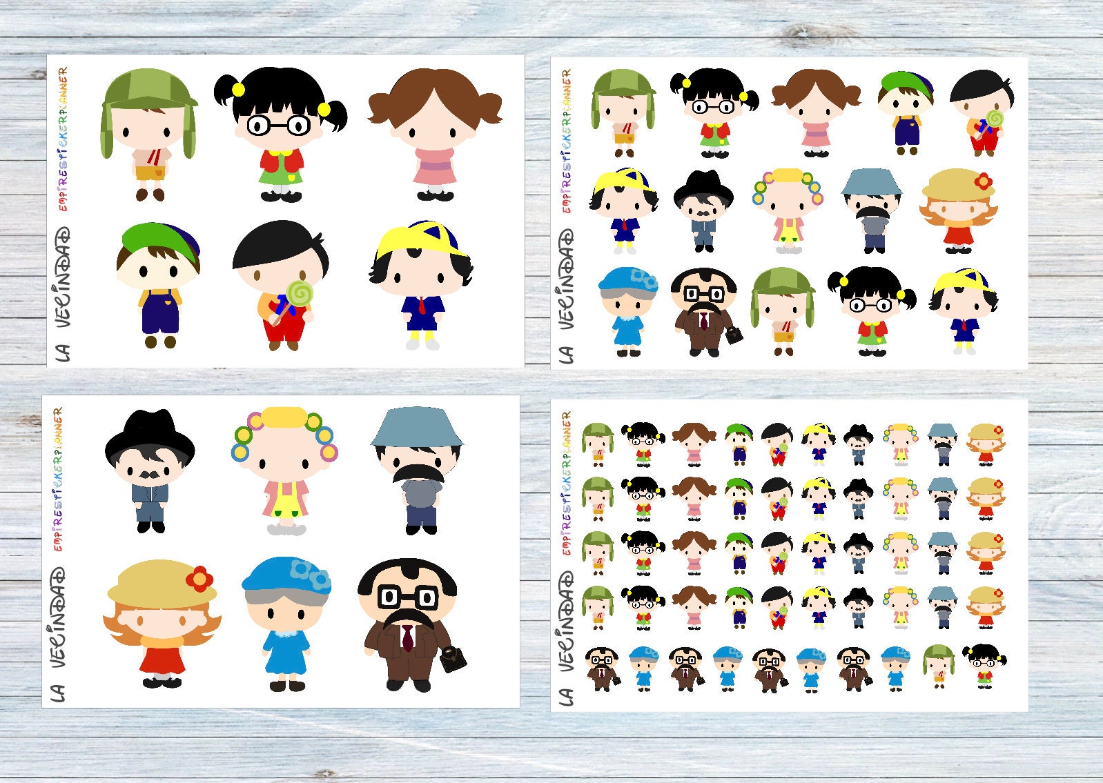 Cute El Chavo Inspired Clip art,el chavo del ocho planner stickers