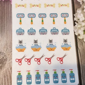 Pet care planner stickers, pet stickers, sticker decoration, decor stickers