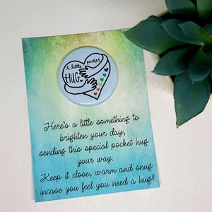A Little Pocket Hug- Pocket token- Virtual Hug- Missing Loved Ones- Send a Hug- Gift of Love- Show You Care
