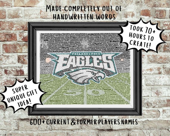 Philadelphia Eagles Word Art Print- NFC East- Superbowl LIX