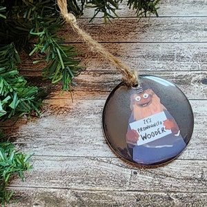 Wooder Christmas Ornament- Philadelphia Flyers- Gritty Mascot- Delco Slang- Delaware County Pennsylvania- Philly Slang-Jawn-Stocking Stuffer