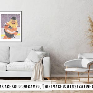 Let's Go Flyers, Word Art Print, Unique Ice Hockey Fan Art, Philadelphia Flyers, Wells Fargo Center, Gritty Mascot, Philly Flyers Canvas Art image 3