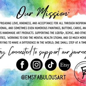 Mental Health Sticker Pack- Mini Sticker Pack- Small Stickers- Pack of Five- End the Stigma- Keep Going image 8