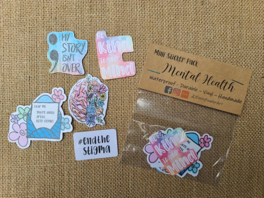 Mental Health Sticker Pack- Mini Sticker Pack- Small Stickers- Pack of ...