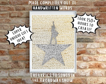 Hamilton Broadway Musical Word Art Print, Alexander Hamilton, My Shot, Lin Manuel Miranda, Hand Written Typography Wall Decor Poster