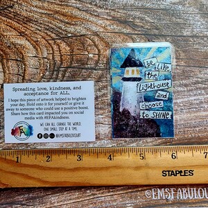 25 Kindness Cards, Original Art, Positive Affirmation Inserts, Random Acts of Kindness Gift, Laminated Lunchbox Notes, Mental Health Support image 5