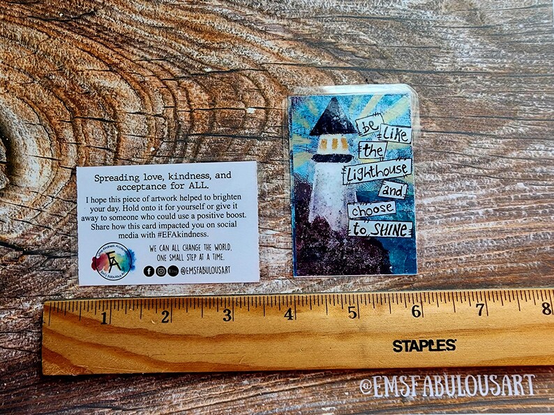 25 Kindness Cards, Original Art, Positive Affirmation Inserts, Random Acts of Kindness Gift, Laminated Lunchbox Notes, Mental Health Support image 5