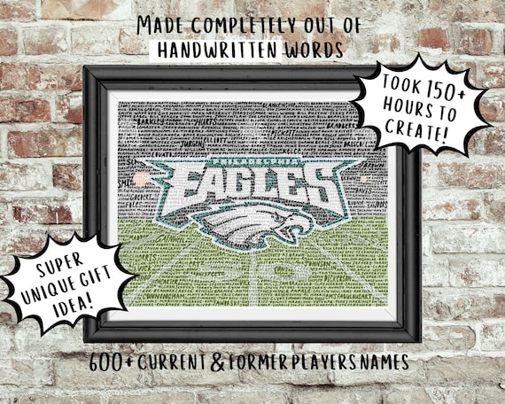 Philadelphia Eagles Word Art Print, NFC East, Superbowl LIX