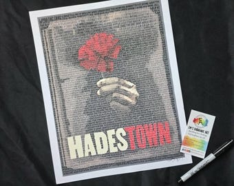 Hadestown Musical Word Art Print – Entirely Handwritten Lyrics Poster - Broadway Theatre Gift - Typography Wall Decor Decor - Anaïs Mitchell