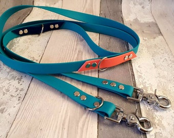 leather double ended dog lead