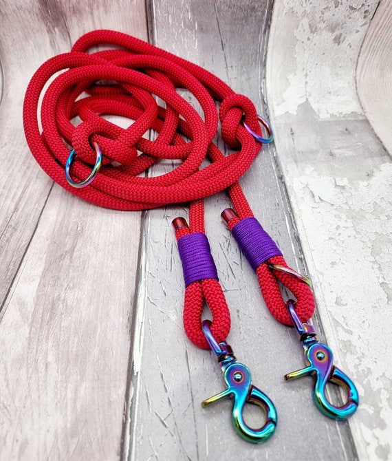 Guinzaglio da addestramento per cani in corda paracord premium I Guinzaglio  da addestramento con doppia chiusura I Guinzaglio per cani a mani libere -   Italia