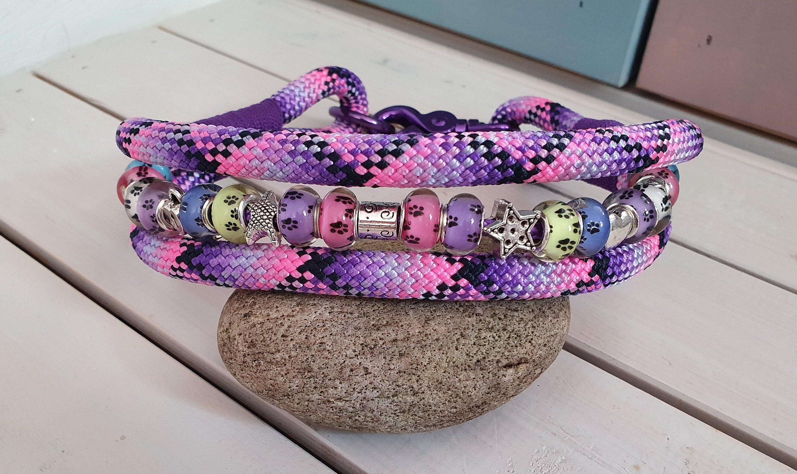TrinketyPaws PandoraStyle Dog / Pet Collar with beads Etsy