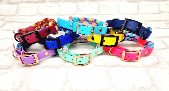 Premium Rope BioThane® Dog Collar I Design Your Own I - Etsy Polska