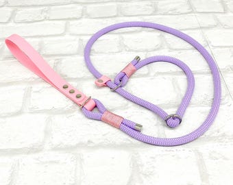 Paracord Slip Dog Leash with BioThane Handle, Retriever Lead