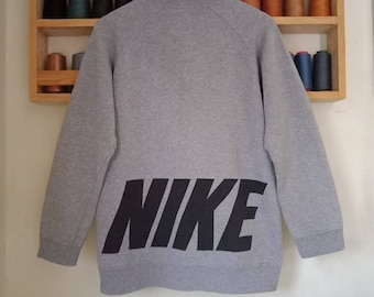 Rare Nike Sweater Sweatshirt Big Logo Half Button Medium Size Jumper.