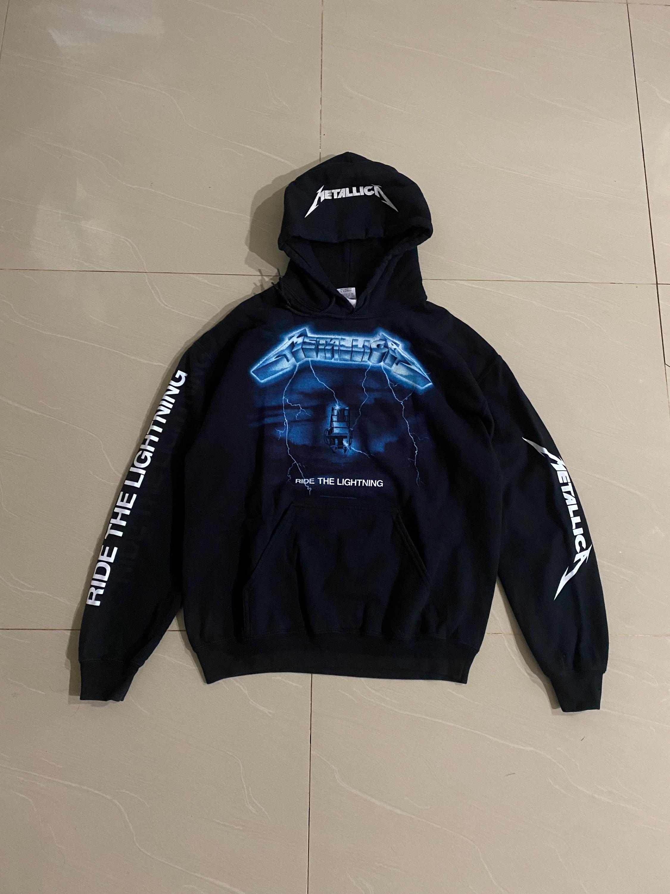 Vintage Y2k Metallica Ride the Lightning Hoodie Medium Size - Etsy