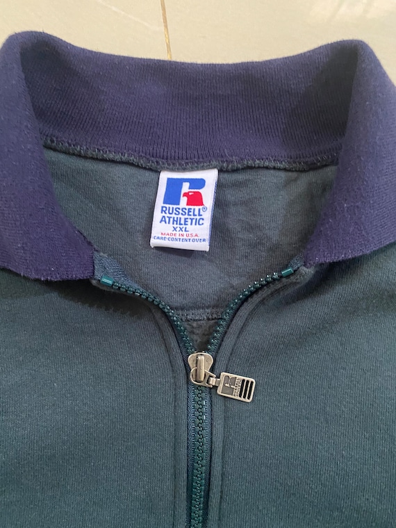Vintage Russell Athletic Half Zip Sweatshirt XXL Size Madi in Usa