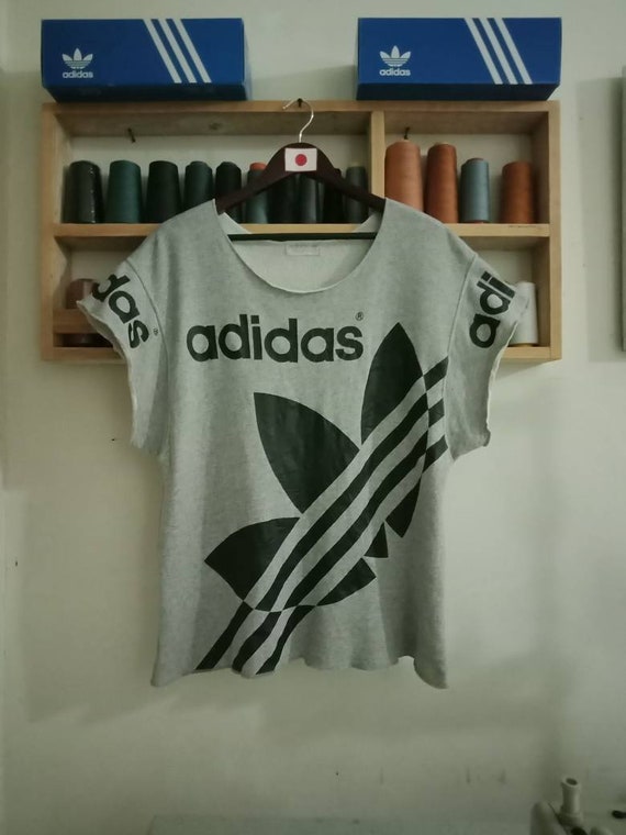 Vintage Sweat shirt adidas pour femme pull avec grand logo grande taille Etsy France