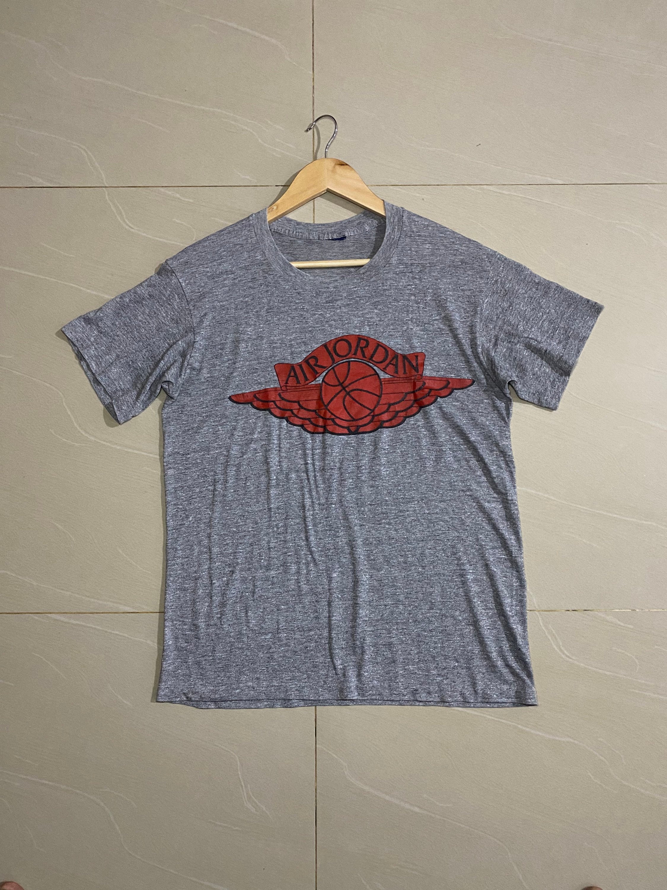 Blue and orange jordan shirt top