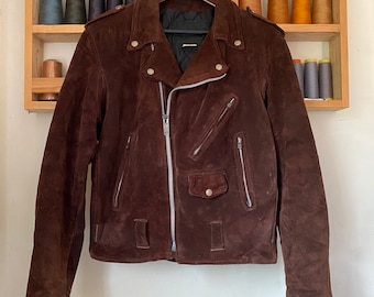 Vintage Rere 70s Branded Garments motor Leather Jacket Usa Vintage Small Size