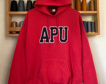 Sudadera con capucha Jansport APU vintage de los años 90 con bordado de logotipo grande, talla grande