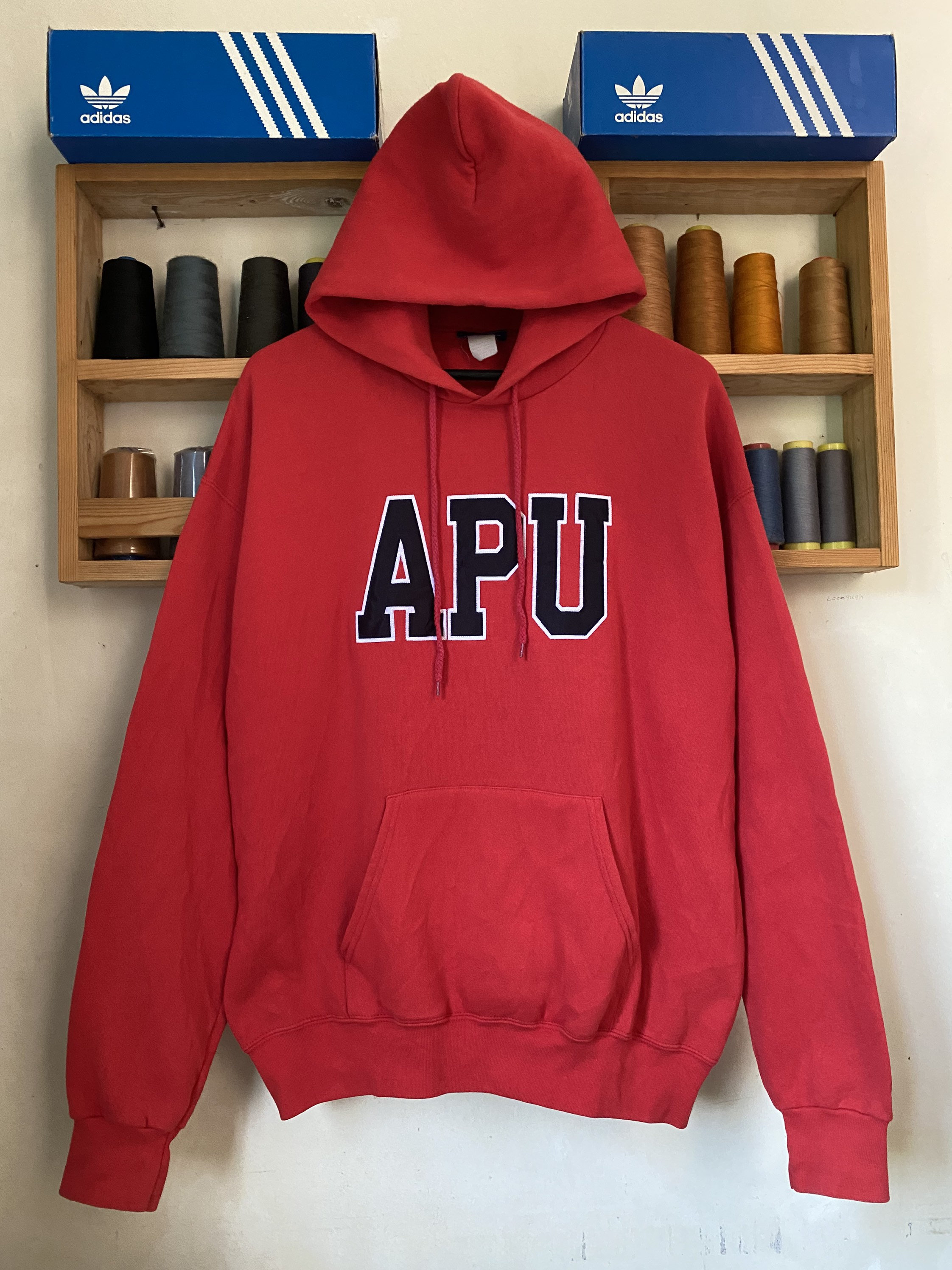 Vintage Jansport Apu Hoodie Embroidery Big Logo Large Size Big Etsy 日本