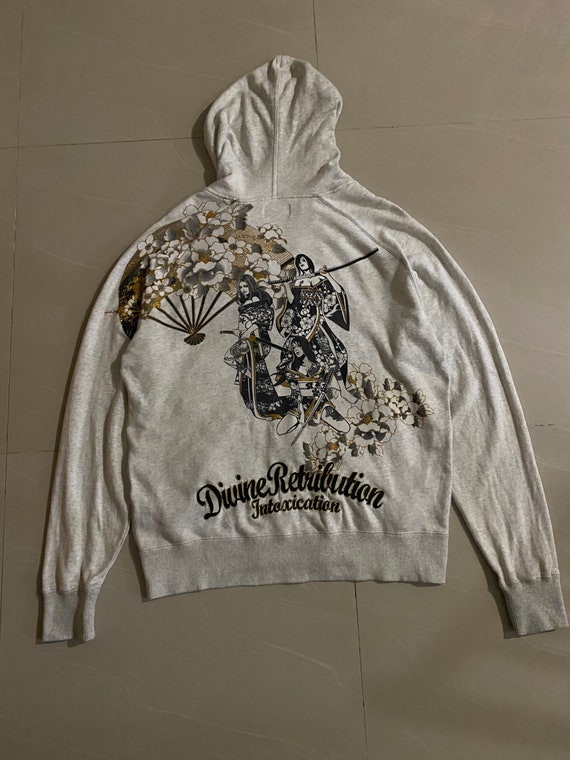 その他ブランド / Divine retribution /スカジャン/L/ポリエステル/BLK Vintage Divine Retribution Evil Killer Ziper Hoodie Sukajan Hoodie