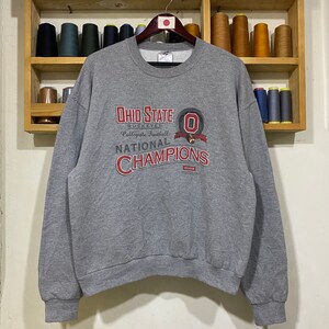 Vintage Ohio State National Meister Sweatshirt Große Größe Collegiate Football Pullover