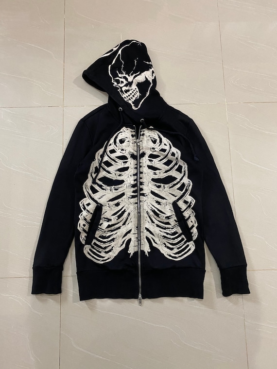 Rare Glad News Skelton Hoodie Big Logo Small Size Japanese