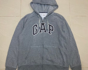 Vintage Gap Ziper Hoodie Groot Logo XL Maat Gap trui