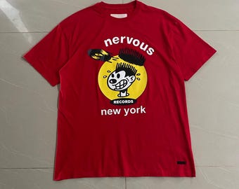 Nervous Records - Vintage T Shirt 90s Hip Hop New York - Etsy