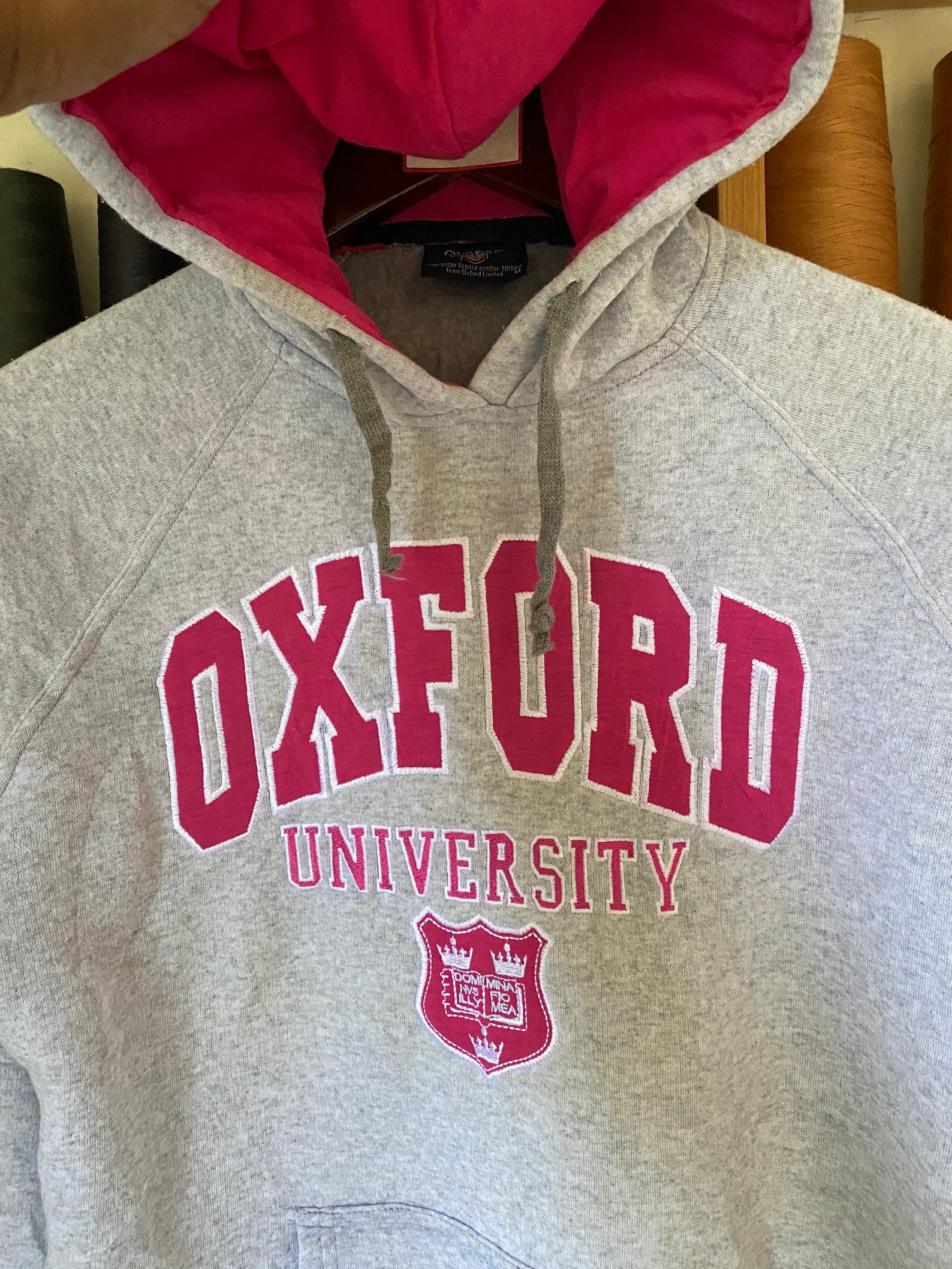 Vintage Oxford University Hoodie Embroidery Big Logo Small Etsy