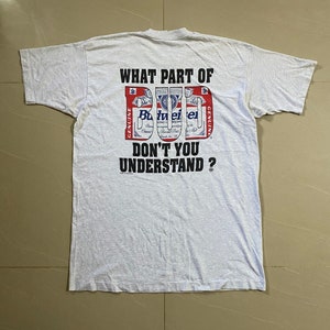 Vintage 90s Budweiser Fruit of The Loom Tshirt Made In Usa 1995 Single Stitch Rare Tshirt XL Size