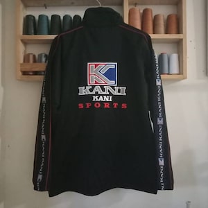 Vintage Kani Kani jacket trck top sweater embroidery big logo jumper Large size