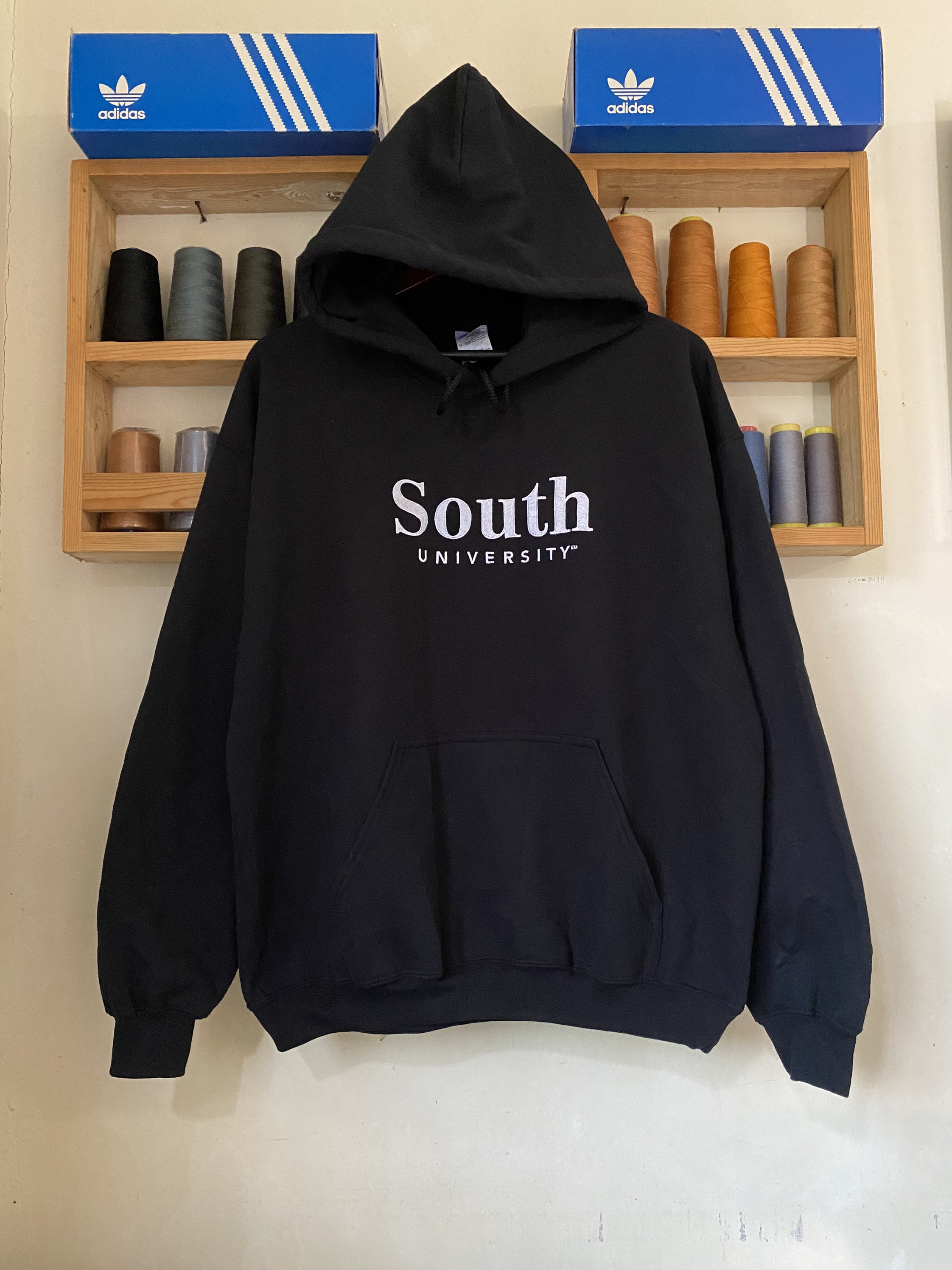 Vintage South University Hoodie Embroidery Big Logo Large Size Jumper