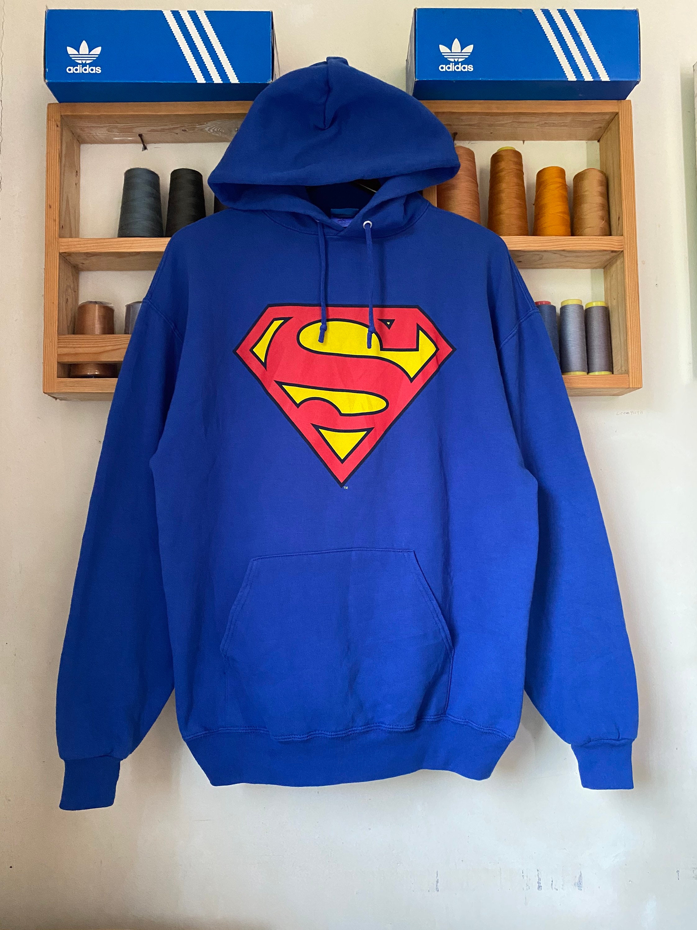 Vintage Superman Dc Comics Hoodie Big Logo XL Size Jumper - Etsy Vintage Superman Dc Comics Hoodie Big Logo XL Size Jumper - Etsy