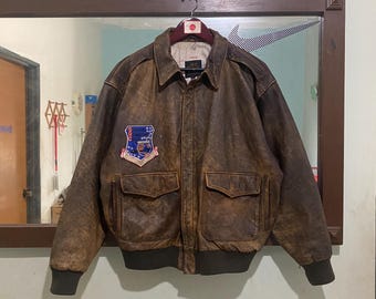 Vintage 80s Avirex Eagle Sqnd 1980s Avirex Squadron A-2 Military