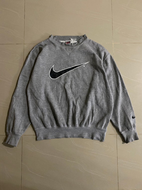 Vintage 90s Nike Sweatshirt Big Logo Large Size Faded Logo Vintage 90s Nike Sweatshirt Big Logo Large Size Faded Logo