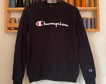 Sudadera vintage Champion con logo grande y talla mediana