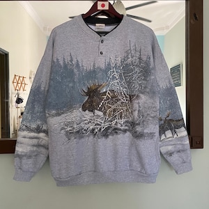 Vintage Habitat Sweater Full Print Large Size Art Sweatshirt