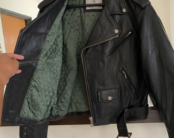Vintage Time&tide Leather Rider Jacket Large Size Motor Vintage Time&tide Leather Rider Jacket Large Size Motor
