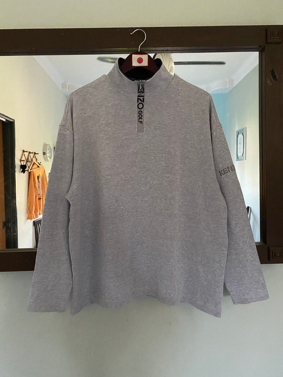 Vintage Kenzo Golf Sweatshirt Half Zip Large Size… - image 1
