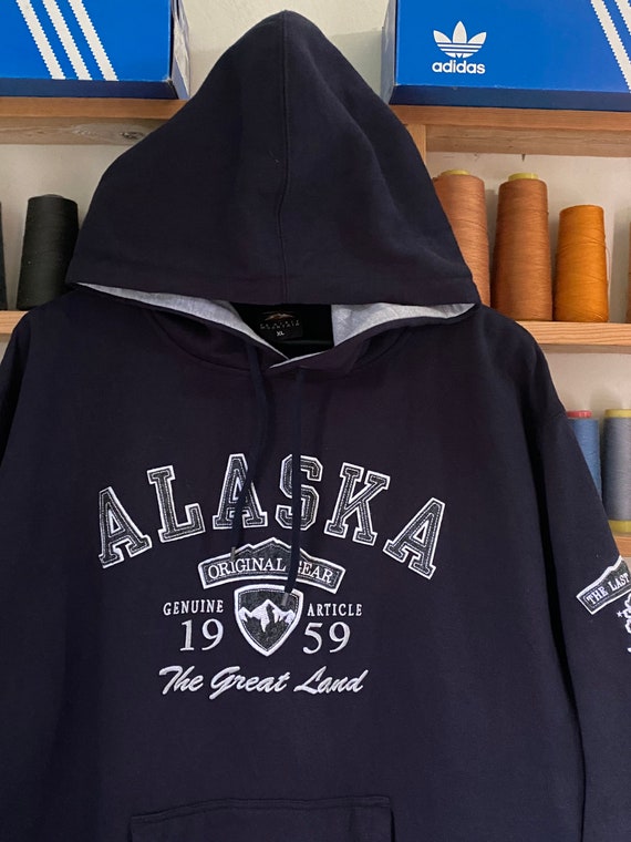 Rare Alaska Genuine Article Hoodie Sweater Embroidery Big Logo XL